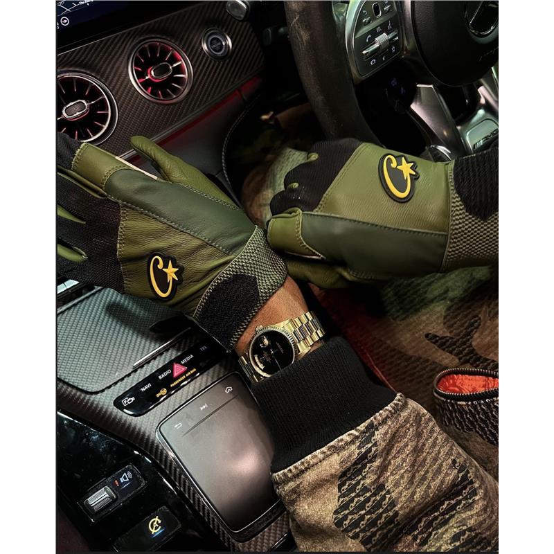 Guantes de Motociclismo de Cuero, Cálidos con Ajuste de Velcro para Motocicleta, Esquí y Carreras, Corteiz | Protección Térmica