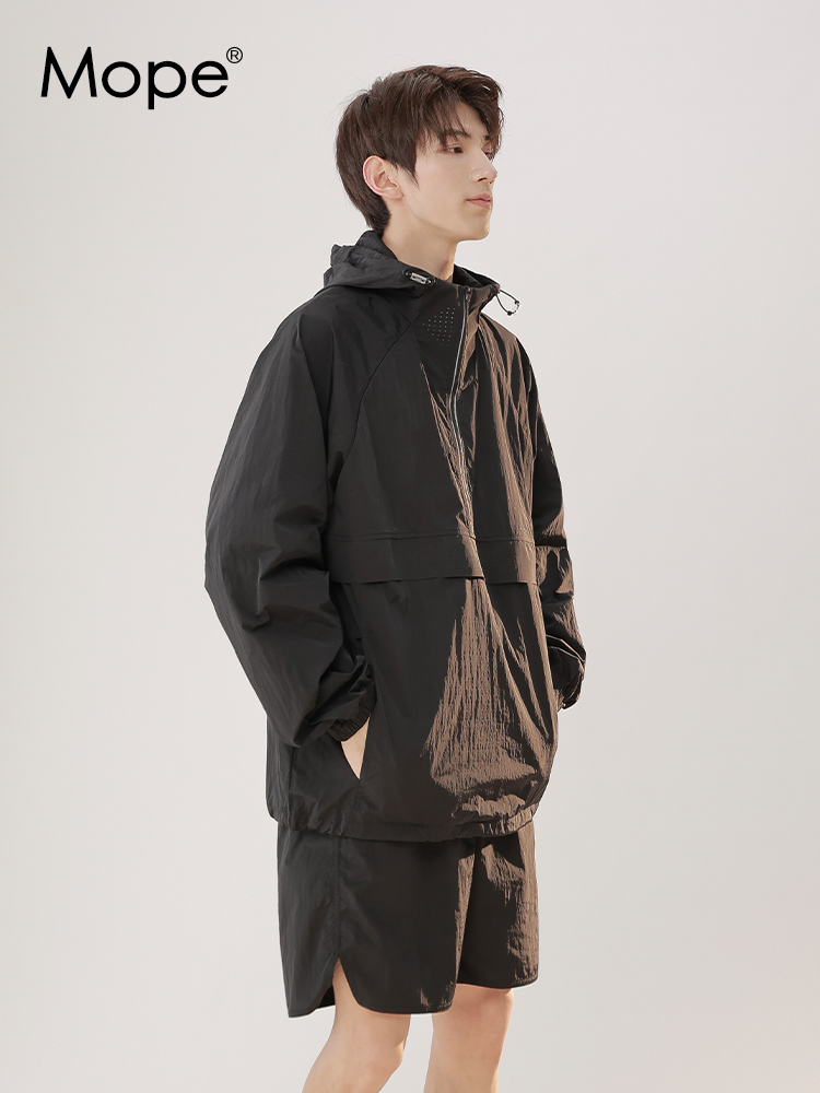 Mope UPF50+防曬衣套裝男夏季輕薄款防紫外線戶外運動冰絲防曬服