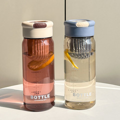 Water cup for girls with good looks in summer, large capacity, new style 2023 handy cup with tea partition, office plastic cup, portable