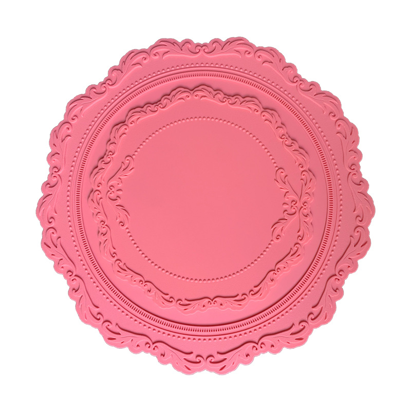 Estera de aislamiento resistente a altas temperaturas de silicona anti-escaldado estera de mesa hogar engrosada estera taza estera Tazón estera patrón en relieve mantel individual