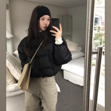 现货2025冬季新款韩版smooth*ood纯色连帽拉链90鹅绒羽绒服外套女