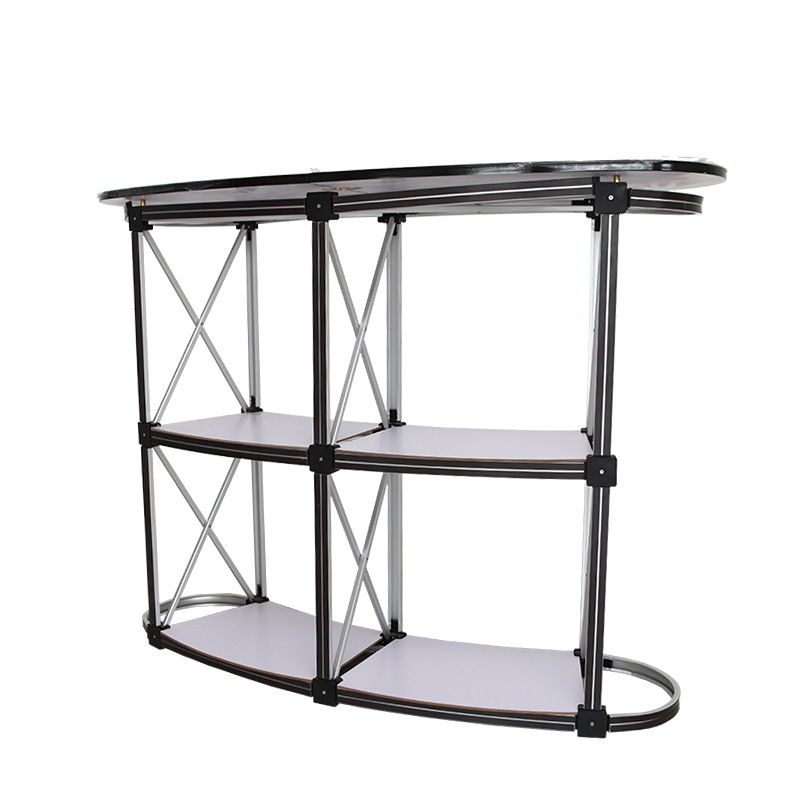 Mesa de promoción de barra magnética de aluminio de lujo para la red de succión de tracción transfronteriza recepción plegable tabla de publicidad de la recepción mostrador