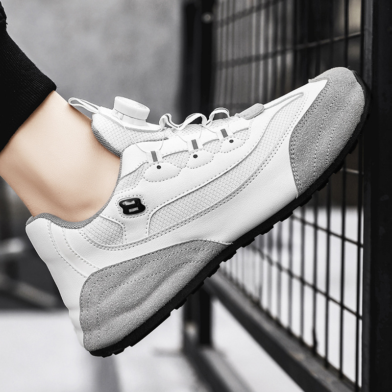 2025 New Inner Height Increasing Casual Torre Shoes Men's Cross-border Jogging Shoes Shoelace-free Buttons Bag Bottom Waffles for Men 2025 New Inner Height Increasing Casual Torre Shoes Men's Cross-border Jogging Shoes Shoelace-free Buttons Bag Bottom Waffles for Men