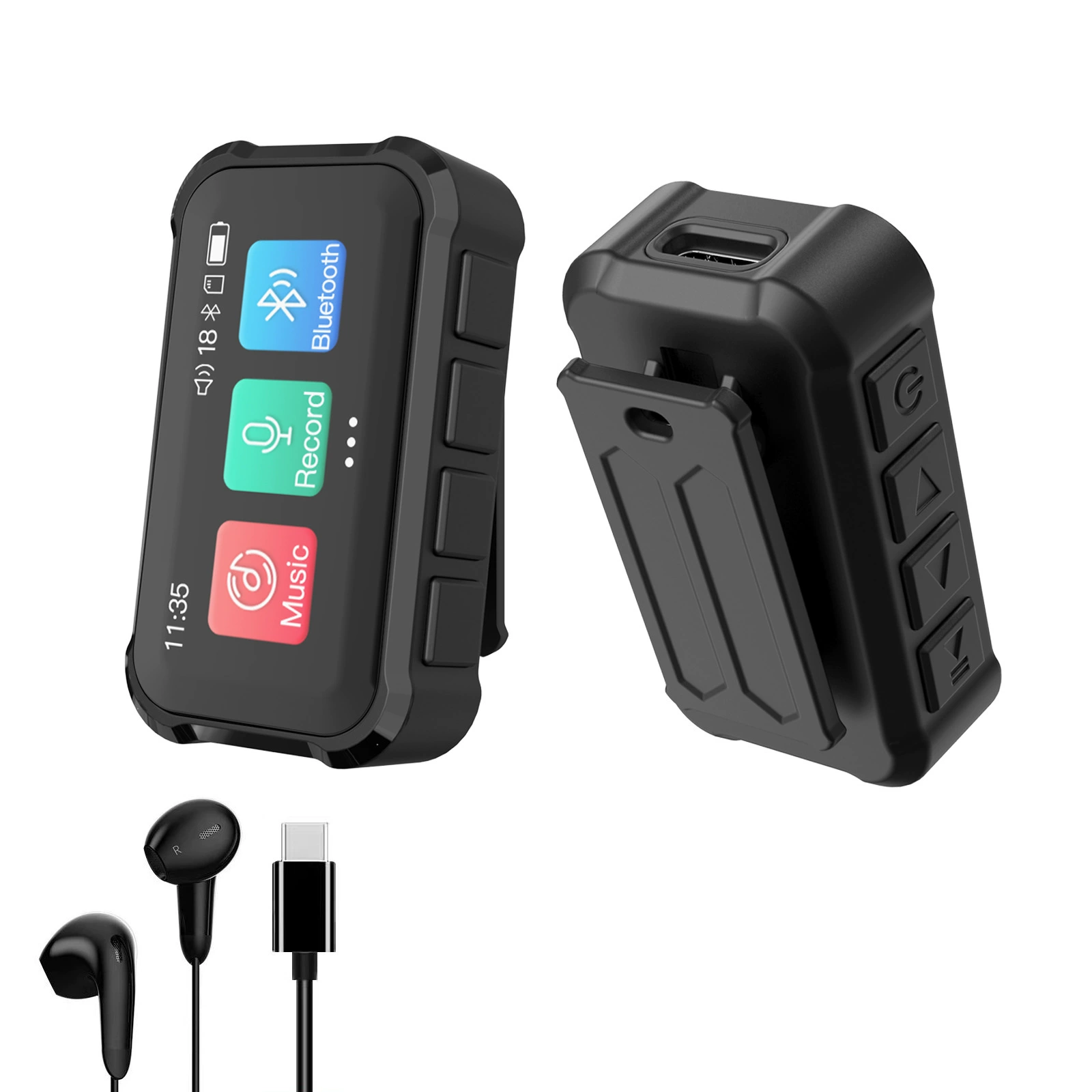 Плавательный водонепроницаемый MP3-плеер с креплением на спине, Bluetooth, записывает электронную книгу, мини MP3, полноэкранный сенсорный экран