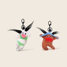 原创丑萌厚嘴唇在逃疯子毛绒公仔卡通钥匙扣挂件送闺蜜小礼品