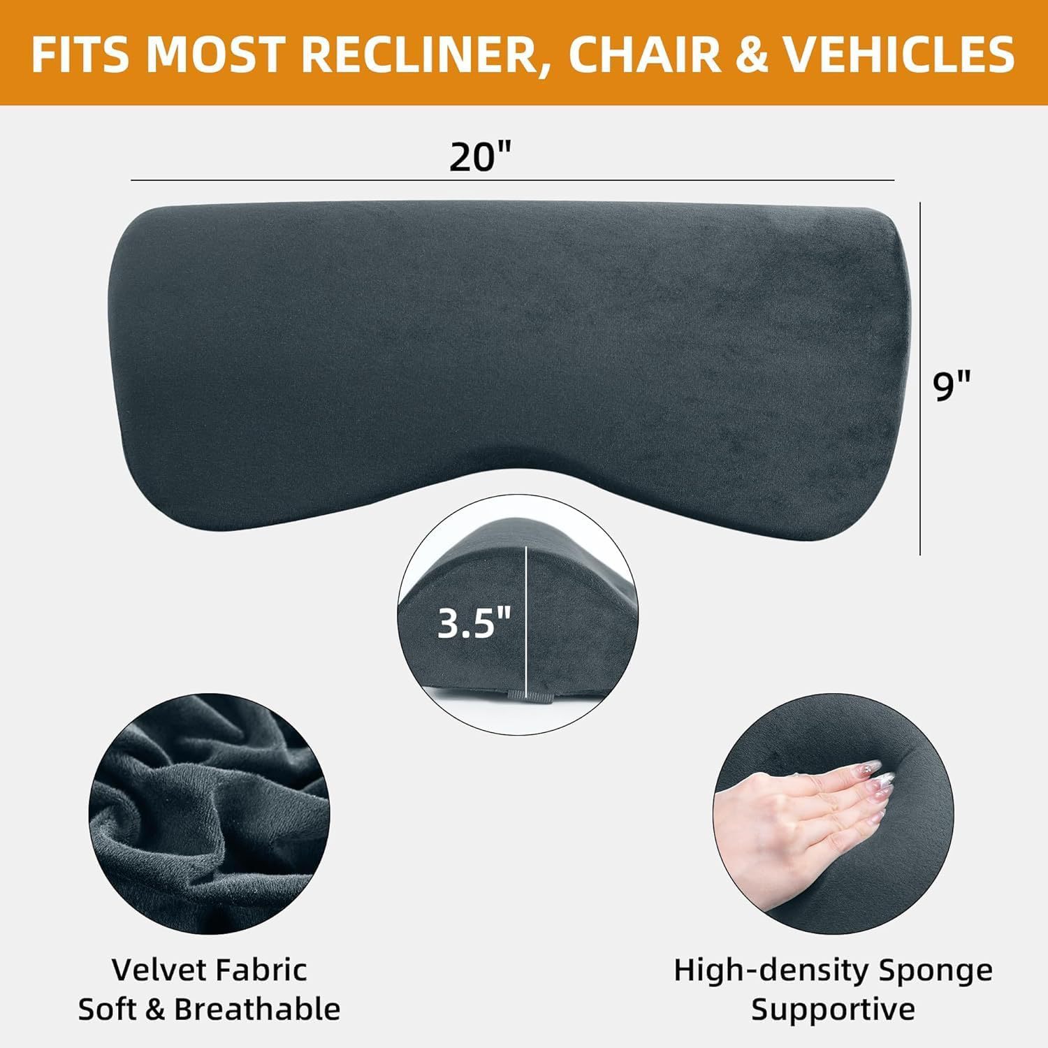 Fábrica directa desmontable sofá almohada almohada almohada A26 cabezal de cama almohada de oficina con cinturón de cintura