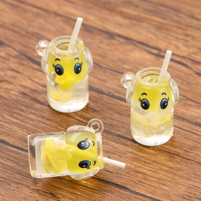 Dibujos animados DIY elefante luminoso paja accesorios para el cabello accesorios pendientes llavero colgante bolsa colgante material al por mayor