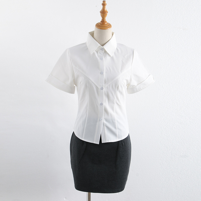 Spice Girls Pure Desire JK Uniform Tight Waist Shirt Women's College-style Slim-fit Slimming White Shirt Hip Skirt Two-piece Suit