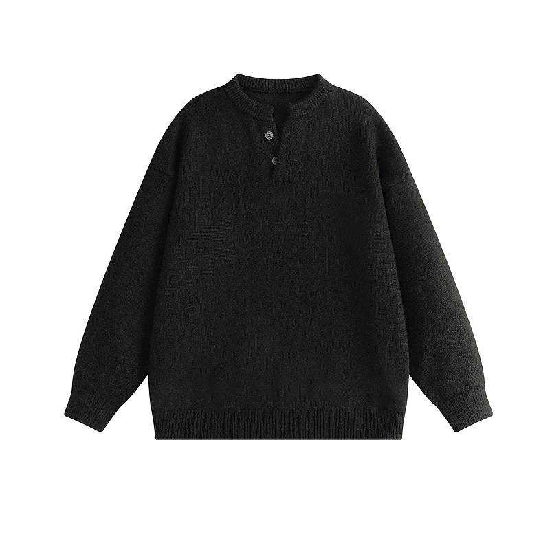 Explosiones transfronterizas de tamaño europeo gran tamaño henry cuello jersey suéter hombre otoño invierno alta sensación de fábrica de suéter perezoso al por mayor