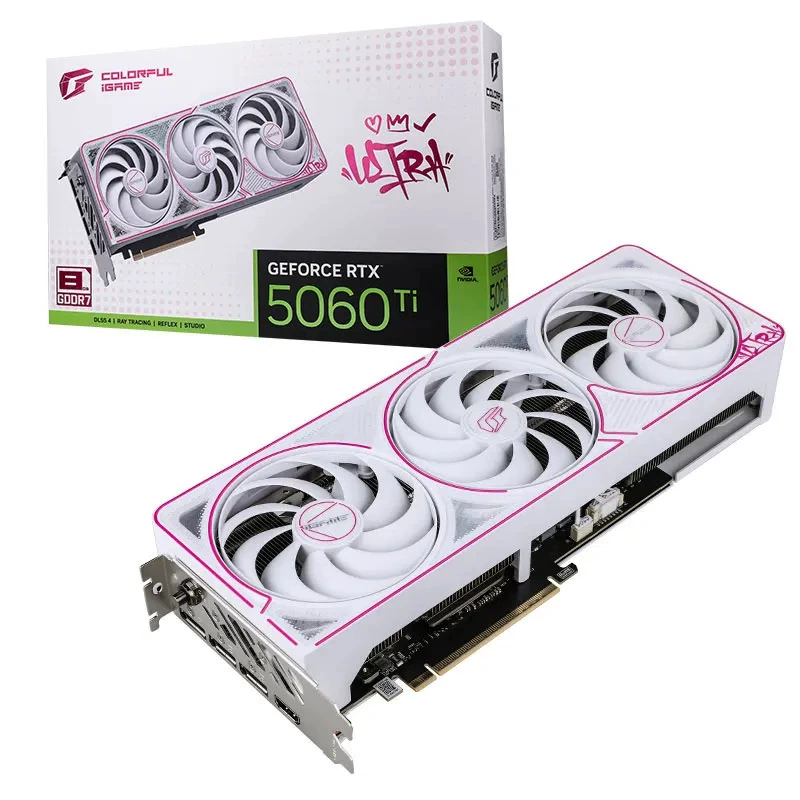 Графическая карта GeForce RTX 5060 Ti Ultra W OC, 8GB, киберспортивная игра, заводской разгон