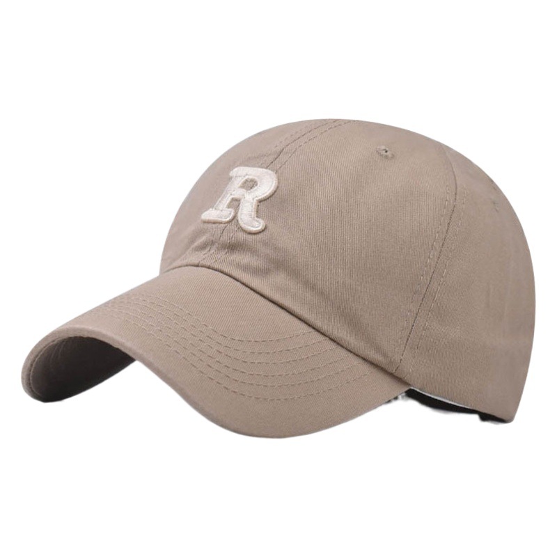 Nueva letra R extra grande gorra de profundización bordada de algodón gorra de béisbol para hombres y mujeres gorra de pico al aire libre