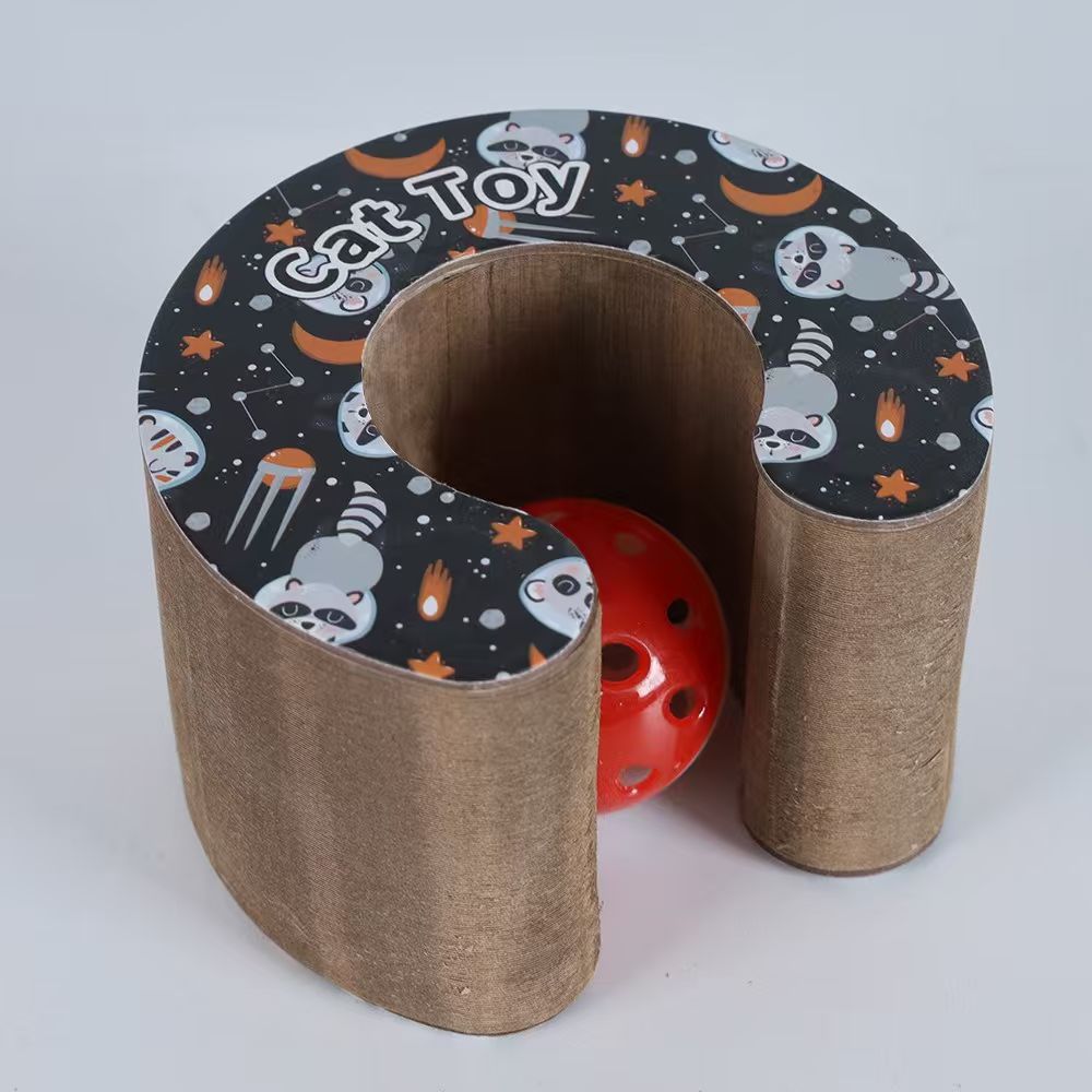 Tablero de agarre de gato de órgano transfronterizo Juguete de gato Papel corrugado resistente a la captura Columna de agarre de gato de sisal Artefacto de garra de desgaste retráctil al por mayor