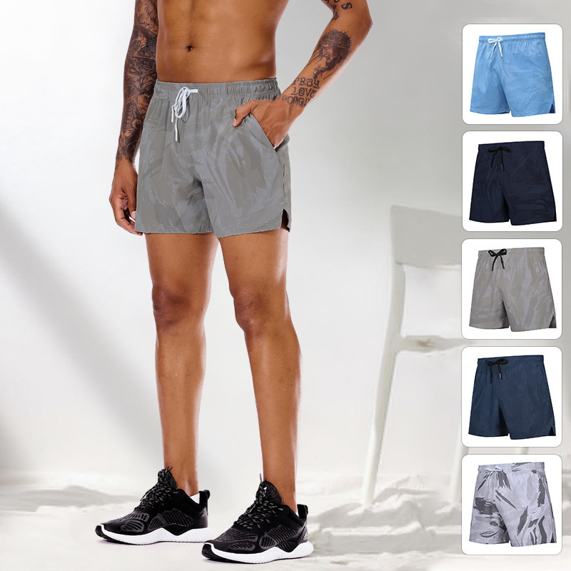 Woven Sports Shorts Men's Back Pocket Blank Edition Quick-drying American Ice Silk Track and Field Training Basketball Three-point Pants