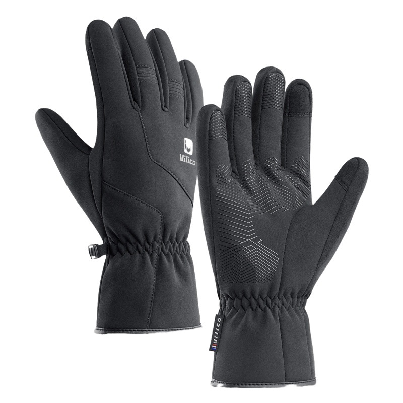 Guantes de esquí cálidos para hombre Vilico, para deportes al aire libre, otoño e invierno, con pantalla táctil, impermeables, a prueba de viento y frío, venta al por mayor.