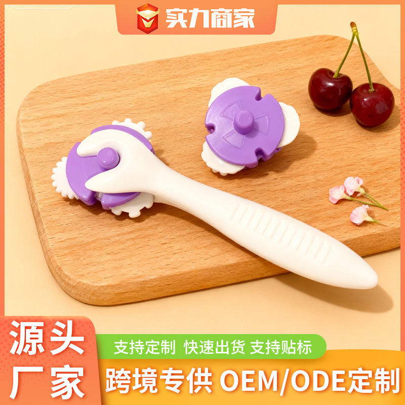 Rodillo cortador de fondant estilo cuchillo, herramienta para grabar bordes de pasteles, juego de moldes para hornear domésticos, venta al por mayor en stock.