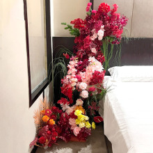 床头花仿真花场景布置婚房装饰仿真花diy材料假花花束床头瀑布花