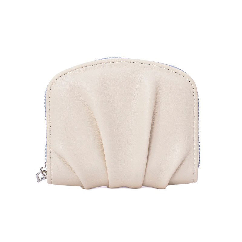 Nuevo sentido de plegado de moda INS nuevo simplista mujer linda pequeña cartera en línea rojo puro monedero de cambio universal