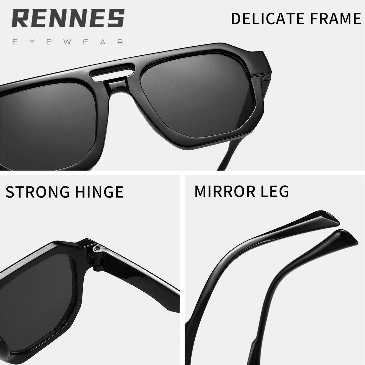 Gafas de sol los hombres personalizada punk tecnología moda gafas nuevo estilo ins europeo y americano 99938