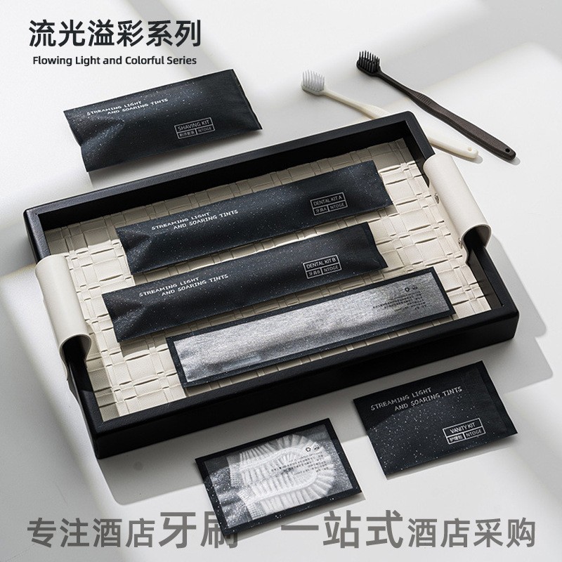 一次性牙刷带牙膏软毛酒店宾馆洗漱用品套装梳子民宿工厂批发定制