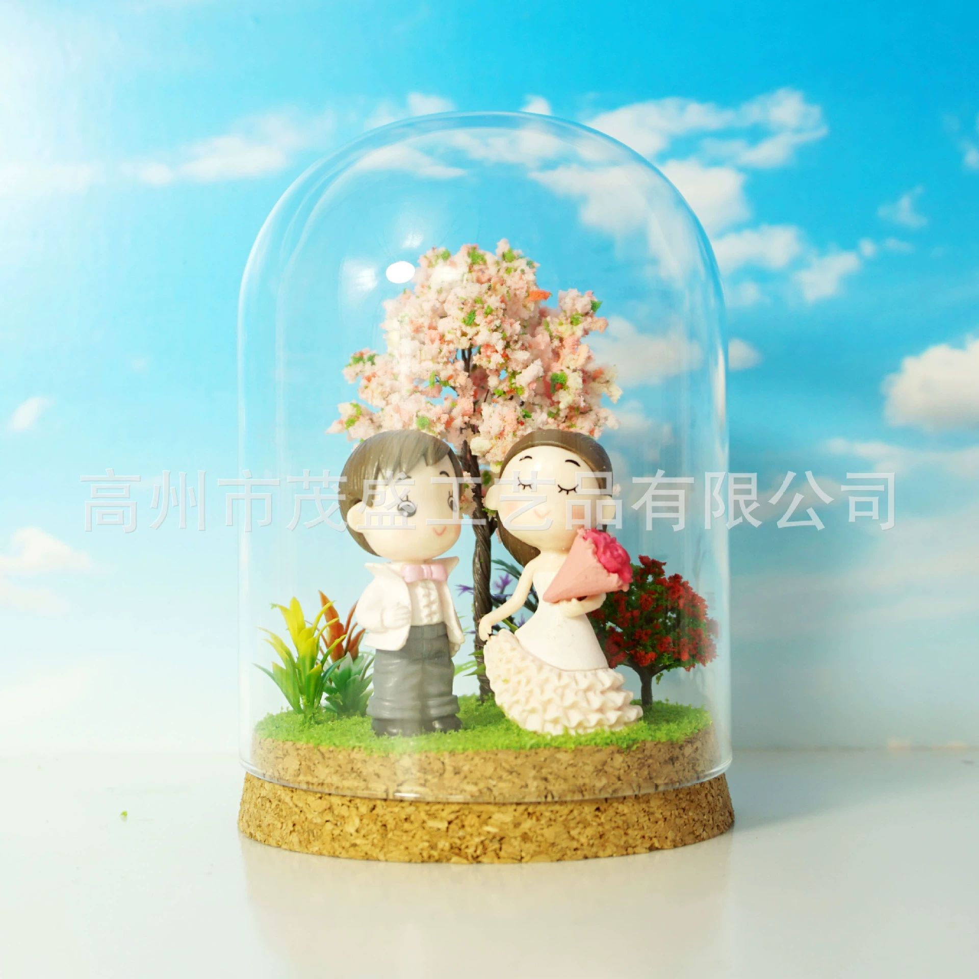 День Святого Валентина Рождество специальный подарок вечный цветок стеклянная крышка украшения прозрачное стекло пылезащитные настольные украшения