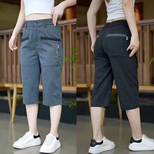 多口袋男士七分裤夏季爆款直筒商务中年休闲裤冰丝百搭透气男