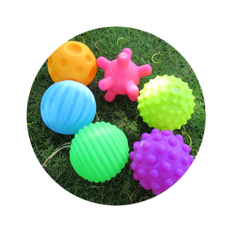 916-puzzle toque multi-textura mano bola bebé juguete bebé masaje bola táctil bola fitness suave pelota de goma