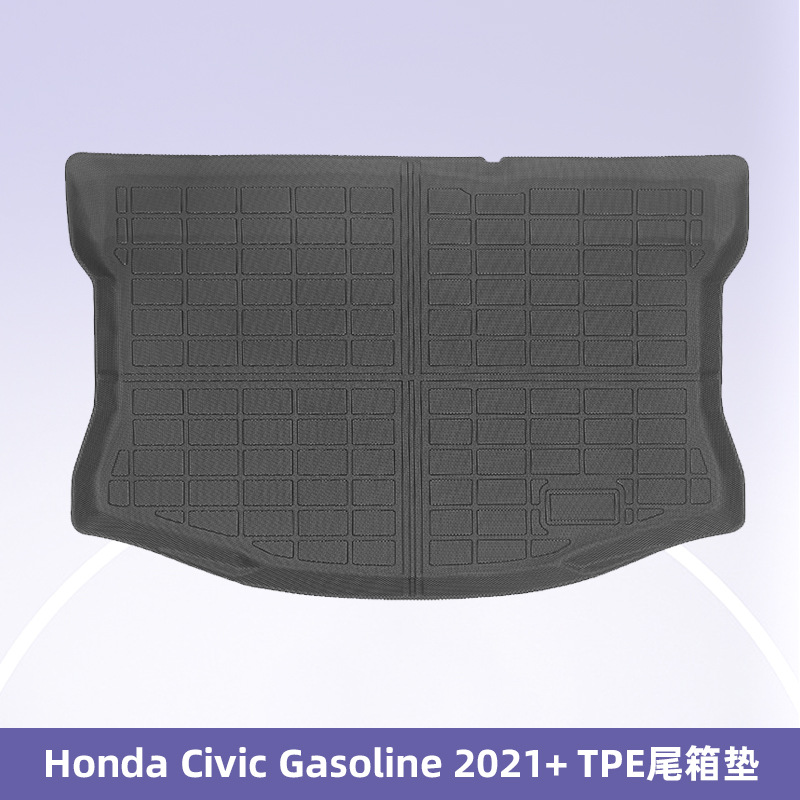 Aplicable a Honda Civic 2021 + 3D para todos los climas TPE Foot Coasters Backpack Coasters