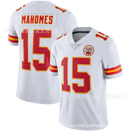 NFL橄榄球服球衣 酋长 15 白色 Chiefs Patrick Mahomes Jersey