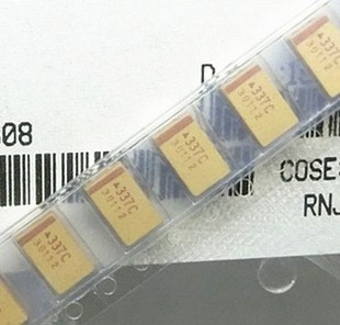 Patch tantalum capacitor screen printing 337C 330UF 16V D type 7343 TAJD337K016RNJ import