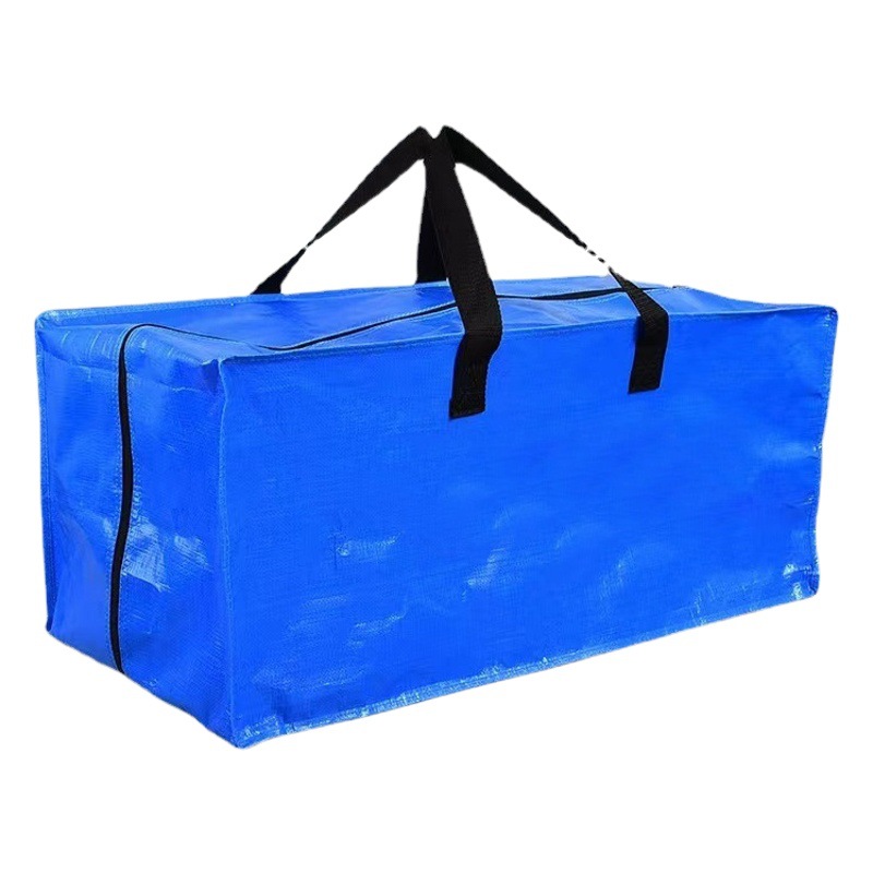 Bolsa tejida en movimiento grande PP mochila de plástico bolsa de piel de serpiente bolsa móvil portátil ropa de almacenamiento embalaje bolsa de laminación