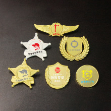 现货金属徽章批发 校徽胸章纪念UV彩印激光雕刻胸针企业LOGO企徽
