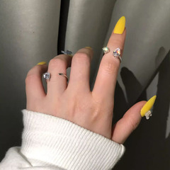 Fashionable and Sparkling Joint Ring for Women, Adjustable Open Finger Ring with Diamond Accents, Versatile, Trendy, Cool and Simple for Index Finger