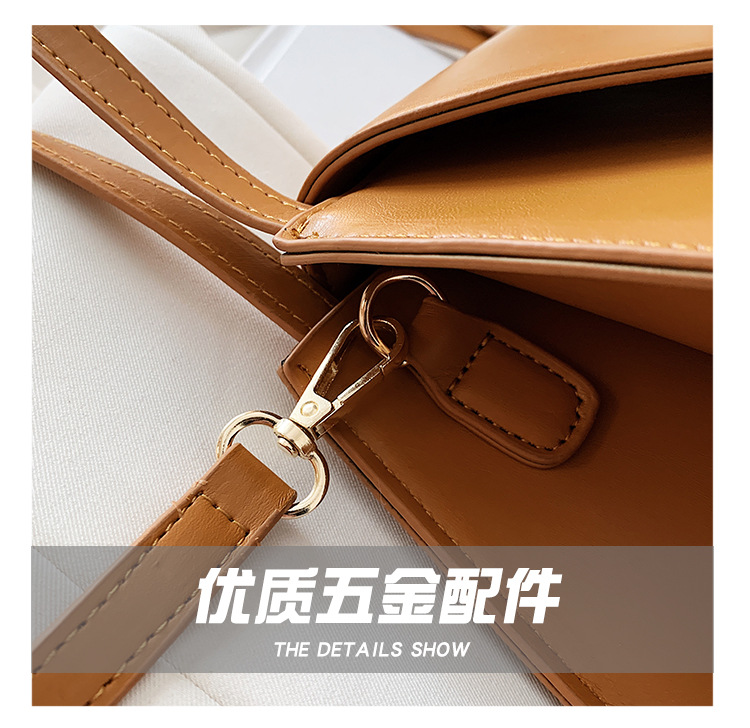 Fashion New Solid Color Handbag Messenger Bag Fashion Retro Shoulder Bag display picture 28