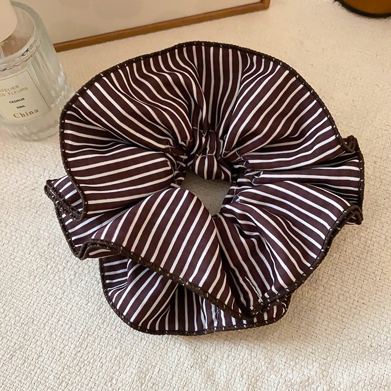 Encaje lazo para el cabello de intestino grueso de doble capa ins coreanos cuerda para el cabello de intestino grueso fresco y dulce en la parte posterior de la cabeza accesorios para el cabello femenino