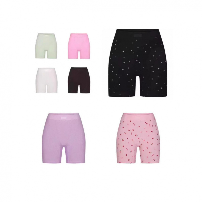 Skims Kim Kardashian Soft Lounge Boxer Modal Ribbed Boxer Shorts for Summer