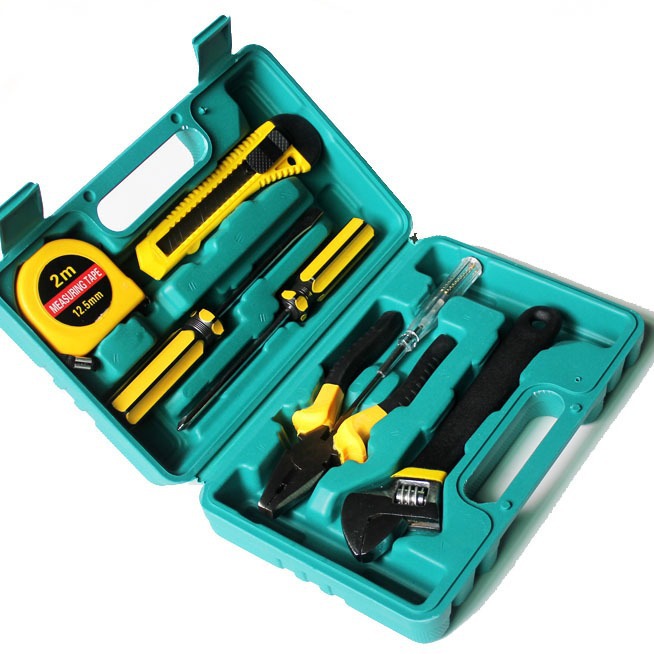 Snjue Combination Tool Box Set 8-Piece Car Hardware Tool Manual Household Tool Wrench 8008