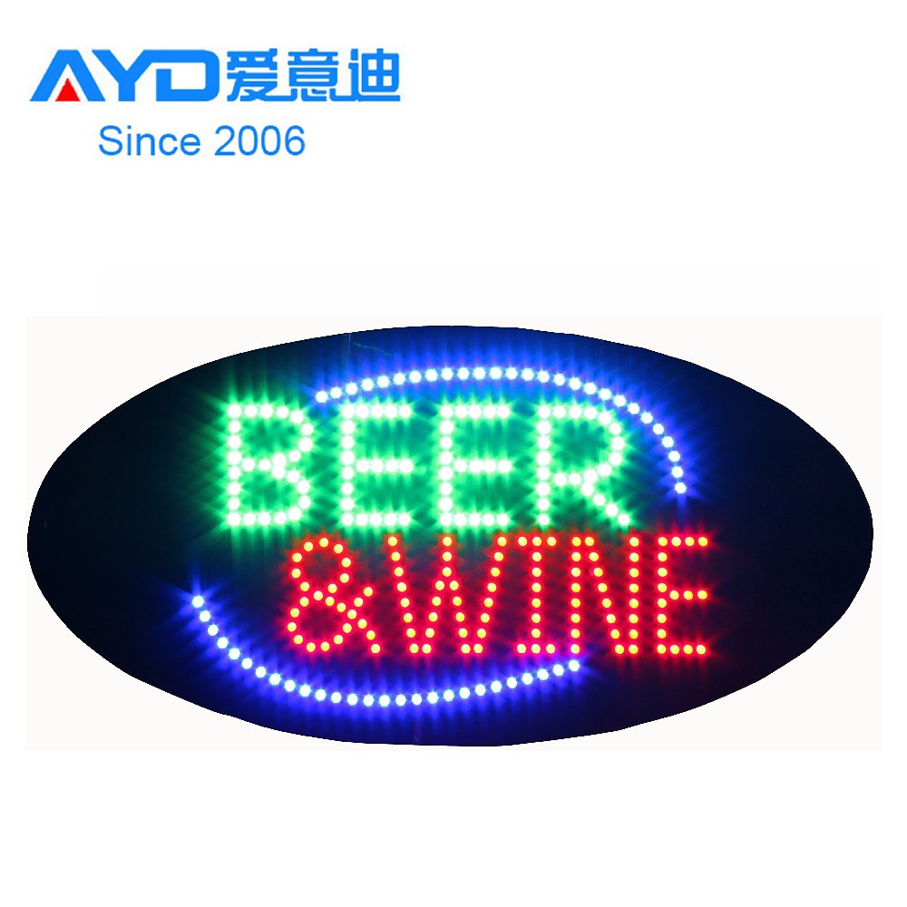 亚马逊热销啤酒葡萄酒LED电子招牌亚克力灯箱 LED BEER WINE SIGN