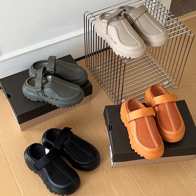 26 new summer Tasman thick-soled Velcro couple's home and outdoor breathable slip-on plastic-coated Crocs-style slippers 26 new summer Tasman thick-soled Velcro couple's home and outdoor breathable slip-on plastic-coated Crocs-style slippers