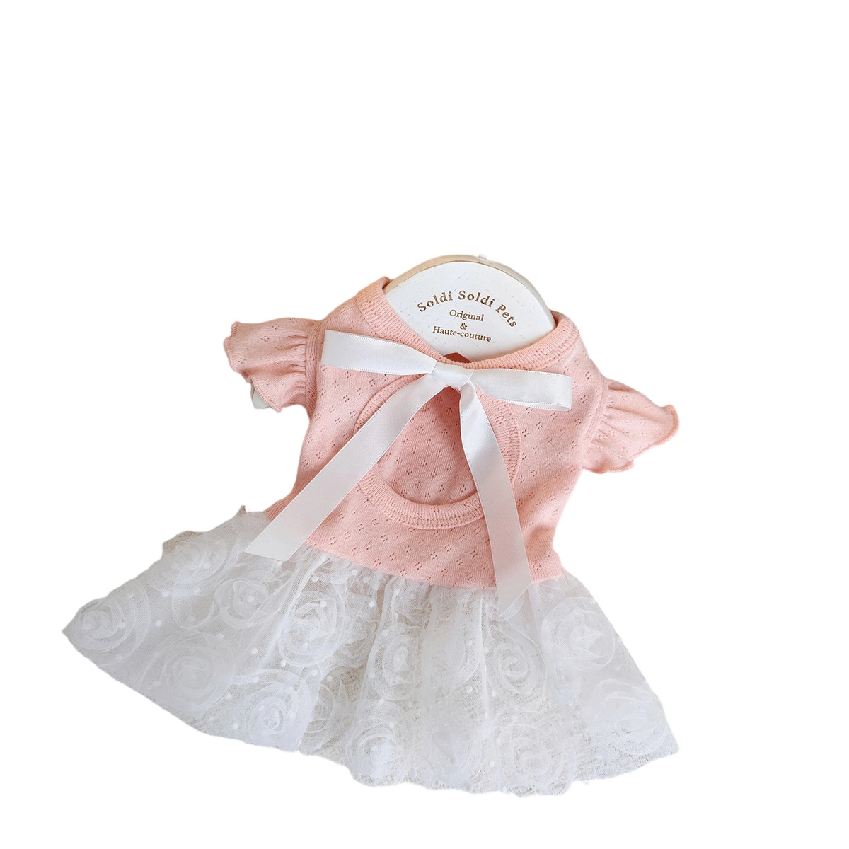 Novos vestidos de verão para cães em estilo coreano, lindo vestido de princesa vazado para Teddy, Bichon Frisé, Shih Tzu e cães de pequeno porte._voghion.com