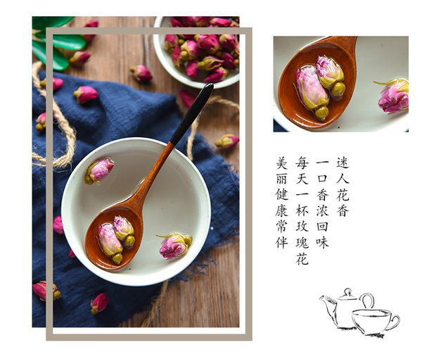 Premium Rose Bud Tea Mei Gui Hua 500g Dried Rose Buds with Chrysanthemum for Daily Herbal Infusions quality and texture