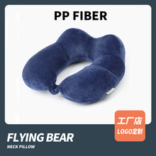 双驼峰u型枕PP棉填充颈枕礼品旅行枕水晶超柔颈椎现货批发抑菌