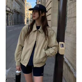 现 2025秋季新款韩国设计师cove*nat车静媛同款小翻领休闲夹克
