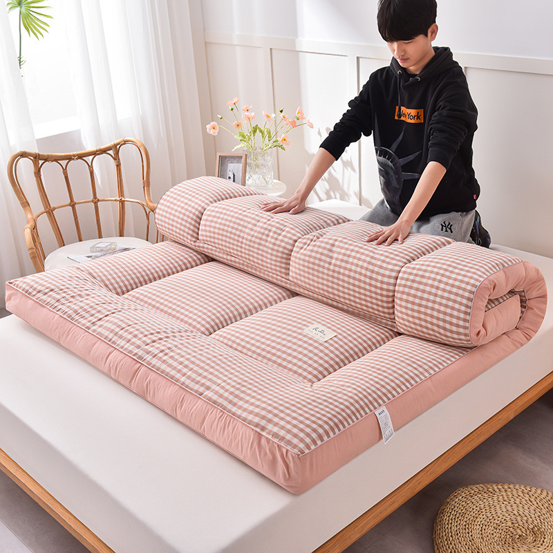 Cross-border Yarn-dyed Three-dimensional Feather Velvet Mattress New Plaid Mattress Household Tatami Upholstery Student Dormitory Mattress