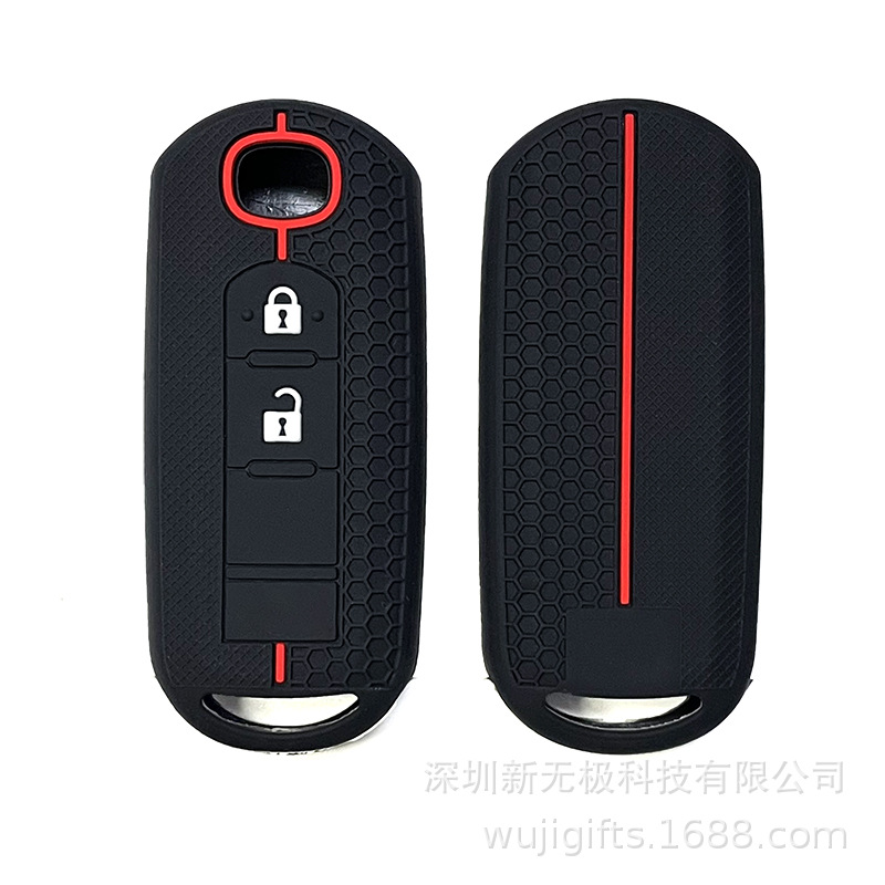 모델 B 스마트 2버튼 블랙 벌집 레드 라인