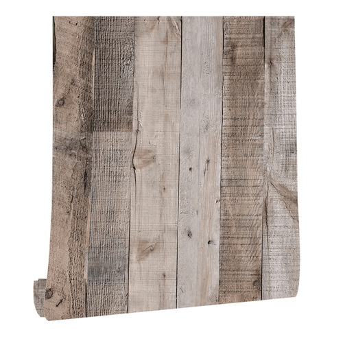 Hulk thickened 3D three-dimensional wall renovation self-adhesive wood grain wallpaper simulated wooden board retro industrial style wallpaper