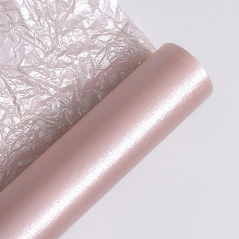 Flor Sombra de cera de luz impermeable de papel de pera Flor de Papel de embalaje de papel de base de forro de ramo de flores material de la tienda de flores suministros