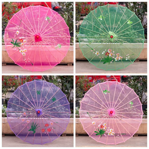 Silk Umbrella, Transparent Dance Craft Umbrella, Photography Decoration, Ceiling Costume Props, Umbrella, Han Dynasty Catwalk Performance Cheongsam Umbrella