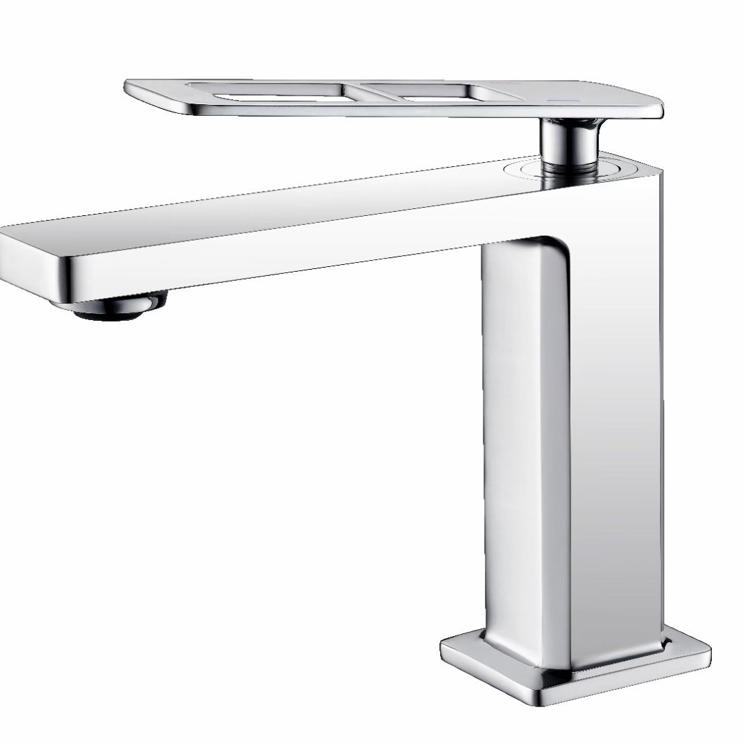 Americano cascada agua plana Cuenca del grifo de cobre alto estándar galvanoplastia/oro cepillado baño caliente y fría hogar comercio exterior