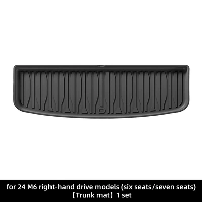 Suitable for BYD series TPE | Trunk Mat - 24-byd-m6-right-rudder-trunk-mat-67hong-kong-6thailand-black