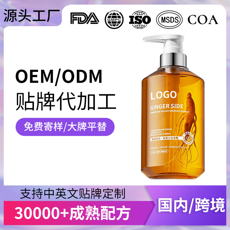定制生姜防脱洗发水老姜洗发露持久留香侧柏叶洗头膏OEM代加工
